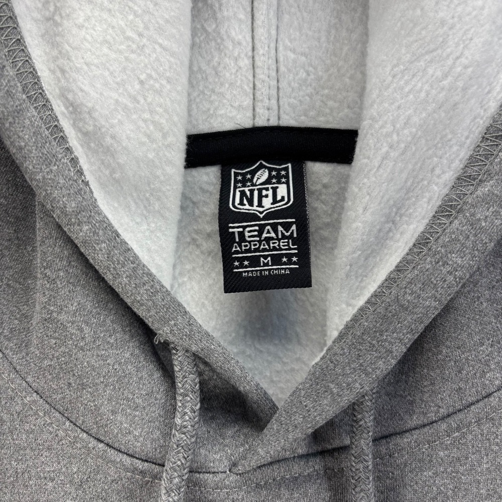 Atlanta Falcons‎ NFL Gray Hoodie Men's Medium Fleece Lined - Picture 2 of 8